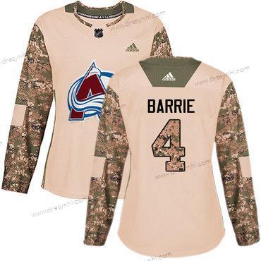 Adidas Colorado Avalanche #4 Tyson Barrie Camo Autentické 2017 Veterans Day Sešitý NHL dres – Dámské