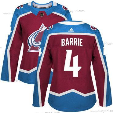 Adidas Colorado Avalanche #4 Tyson Barrie Domácí dres Červené Autentické Sešitý NHL dres – Dámské