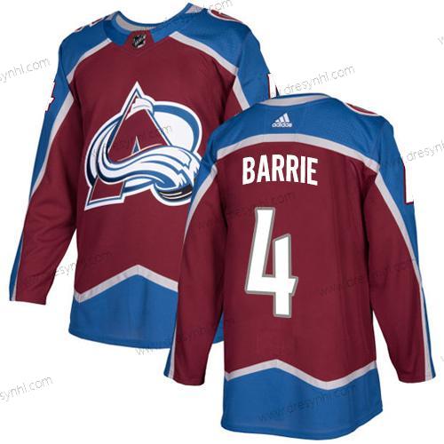 Adidas Colorado Avalanche #4 Tyson Barrie Domácí dres Červené Autentické Sešitý NHL dres – Pánské