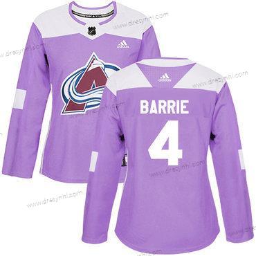 Adidas Colorado Avalanche #4 Tyson Barrie Nachový Autentické Bojuje proti rakovině Sešitý NHL dres – Dámské