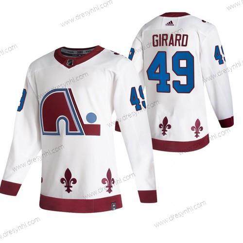 Adidas Colorado Avalanche #49 Samuel Girard Bílý 2020-21 Obrácený Retro Náhradní NHL dres – Pánské