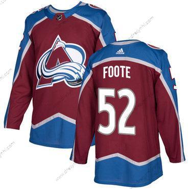 Adidas Colorado Avalanche #52 Adam Foote Domácí dres Červené Autentické Sešitý NHL dres – Pánské