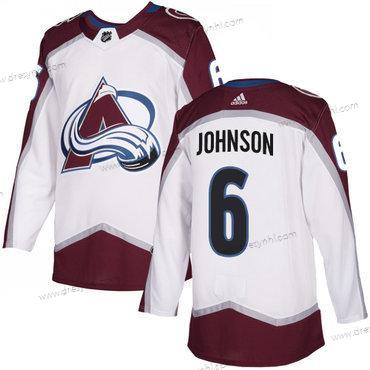 Adidas Colorado Avalanche #6 Erik Johnson Bílý Hostující dres NHL dres – Pánské