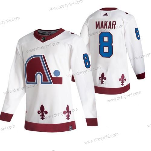 Adidas Colorado Avalanche #8 Cale Makar Bílý 2020-21 Obrácený Retro Náhradní NHL dres – Pánské