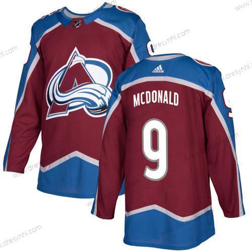 Adidas Colorado Avalanche #9 Lanny Mcdonald Domácí dres Červené Autentické Sešitý NHL dres – Pánské