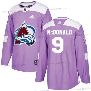 Adidas Colorado Avalanche #9 Lanny Mcdonald Nachový Autentické Bojuje proti rakovině Sešitý NHL dres – Juniorské