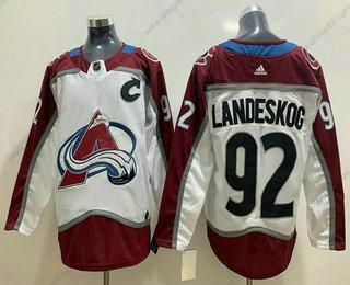 Adidas Colorado Avalanche #92 Gabriel Landeskog Bílý Sešitý NHL dres – Pánské