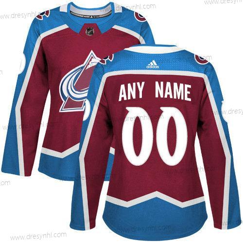 Adidas Colorado Avalanche Personalizované Autentické Červené Domácí dres NHL dres – Dámské