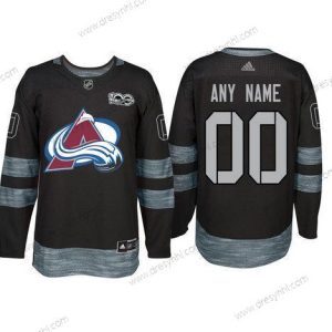 Adidas Colorado Avalanche Personalizované Černá 1917-2017 100th Výročí Sešitý NHL dres