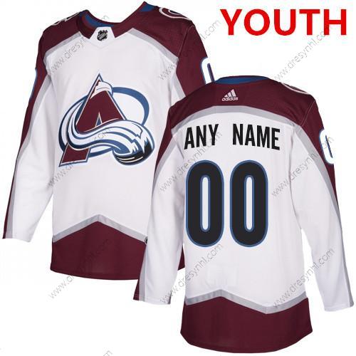 Adidas Colorado Avalanche Personalizované NHL Autentické Bílý dres – Juniorské