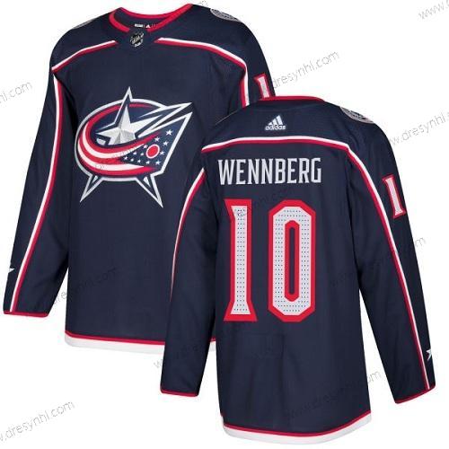 Adidas Columbus Blue Jackets #10 Alexander Wennberg Námořnictvo Modrý Domácí dres Autentické Sešitý NHL dres – Juniorské