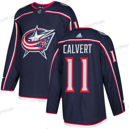 Adidas Columbus Blue Jackets #11 Matt Calvert Námořnictvo Modrý Domácí dres Autentické Sešitý NHL dres – Pánské