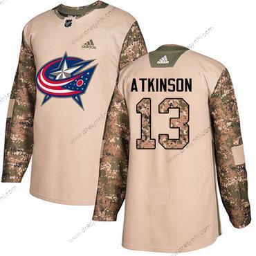 Adidas Columbus Blue Jackets #13 Cam Atkinson Camo Autentické 2017 Veterans Day Sešitý NHL dres – Pánské