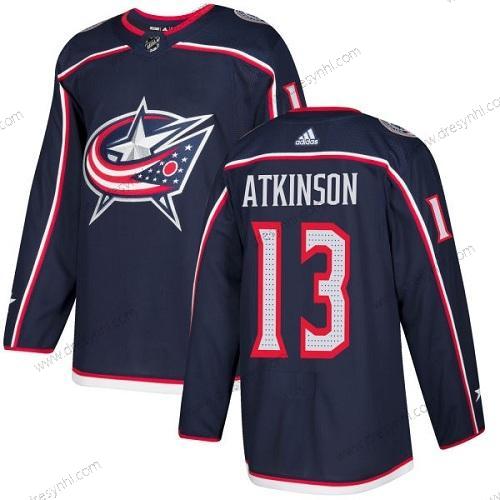 Adidas Columbus Blue Jackets #13 Cam Atkinson Námořnictvo Modrý Domácí dres Autentické Sešitý NHL dres – Pánské