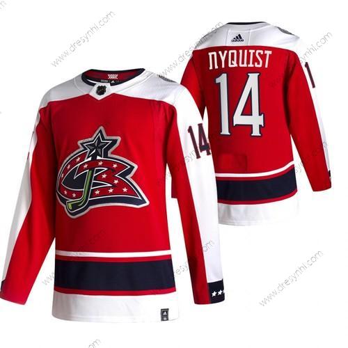 Adidas Columbus Blue Jackets #14 Gustav Nyquist Červené 2020-21 Obrácený Retro Náhradní NHL dres – Pánské