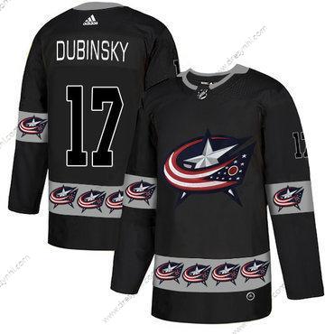 Adidas Columbus Blue Jackets #17 Brandon Dubinsky Černá Tým Logos dres – Pánské