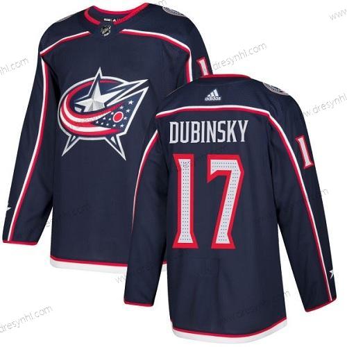 Adidas Columbus Blue Jackets #17 Brandon Dubinsky Námořnictvo Modrý Domácí dres Autentické Sešitý NHL dres – Juniorské