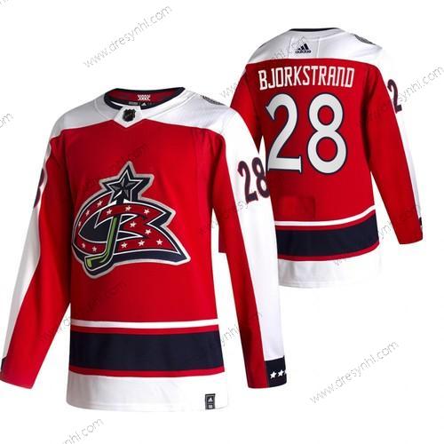 Adidas Columbus Blue Jackets #28 Oliver Bjorkstrand Červené 2020-21 Obrácený Retro Náhradní NHL dres – Pánské