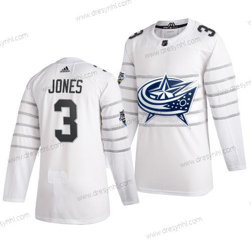 Adidas Columbus Blue Jackets #3 Seth Jones Bílý 2020 NHL All-Star Game dres – Pánské