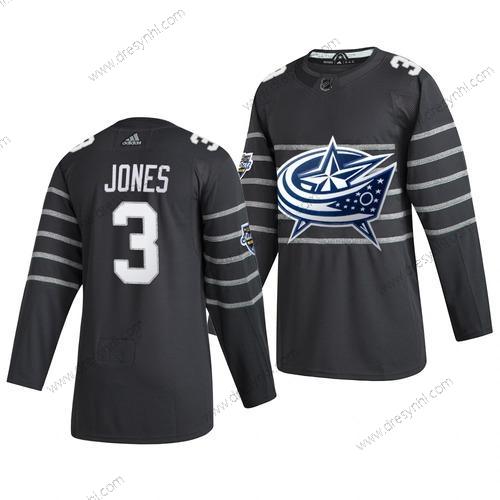 Adidas Columbus Blue Jackets #3 Seth Jones Šedá 2020 NHL All-Star Game dres – Pánské