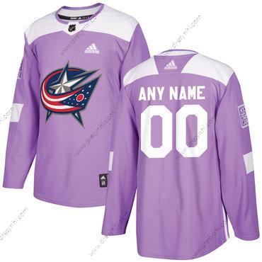 Adidas Columbus Blue Jackets Personalizované Nachový Růžový Hokejový Bojuje proti rakovině Tréninkový dres – Pánské