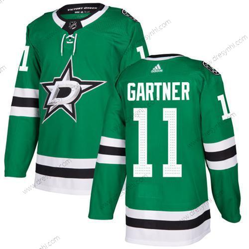 Adidas Dallas Stars #11 Mike Gartner Zelená Domácí dres Autentické Sešitý NHL dres – Pánské