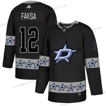 Adidas Dallas Stars #12 Radek Faksa Černá Tým Logos dres – Pánské