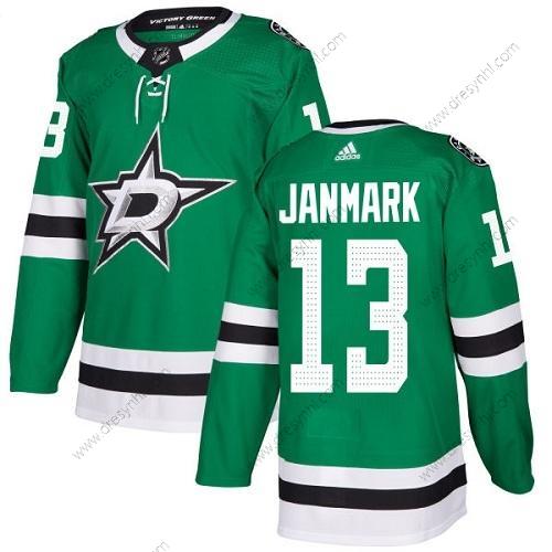 Adidas Dallas Stars #13 Mattias Janmark Zelená Domácí dres Autentické Sešitý NHL dres – Juniorské