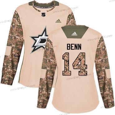 Adidas Dallas Stars #14 Jamie Benn Camo Autentické 2017 Veterans Day Sešitý NHL dres – Dámské