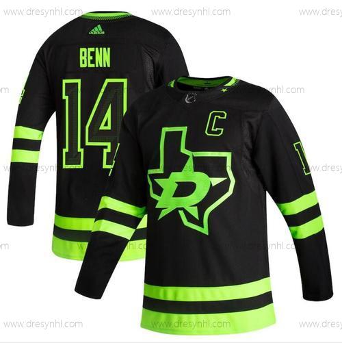 Adidas Dallas Stars #14 Jamie Benn Černá 2020-21 Obrácený Retro Náhradní NHL dres – Pánské