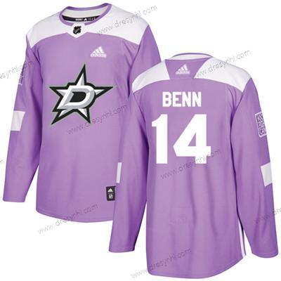 Adidas Dallas Stars #14 Jamie Benn Nachový Autentické Bojuje proti rakovině Sešitý NHL dres – Juniorské