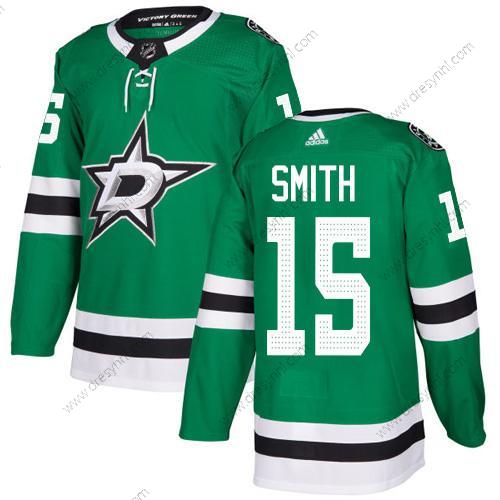 Adidas Dallas Stars #15 Bobby Smith Zelená Domácí dres Autentické Sešitý NHL dres – Pánské