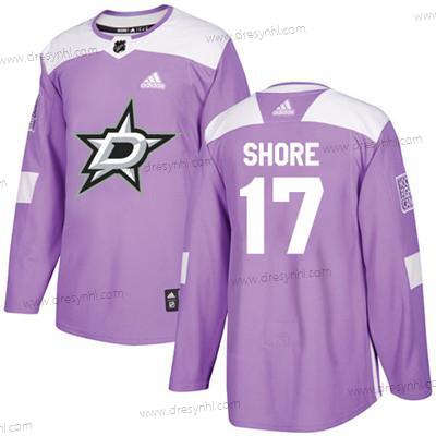 Adidas Dallas Stars #17 Devin Shore Nachový Autentické Bojuje proti rakovině Sešitý NHL dres – Juniorské