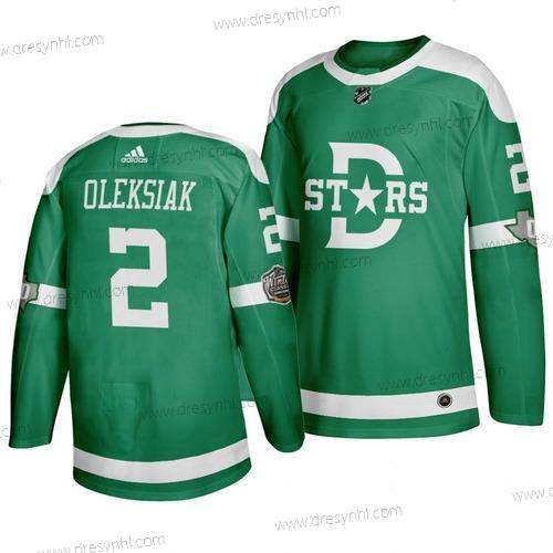 Adidas Dallas Stars 2 Jamie Oleksiak Zelená 2020 Zimní Klasický dres – Pánské