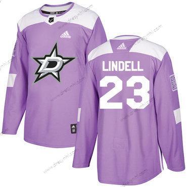 Adidas Dallas Stars #23 Esa Lindell Nachový Autentické Bojuje proti rakovině Sešitý NHL dres – Pánské