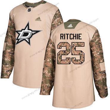 Adidas Dallas Stars #25 Brett Ritchie Camo Autentické 2017 Veterans Day Sešitý NHL dres – Pánské