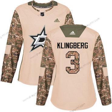 Adidas Dallas Stars #3 John Klingberg Camo Autentické 2017 Veterans Day Sešitý NHL dres – Dámské