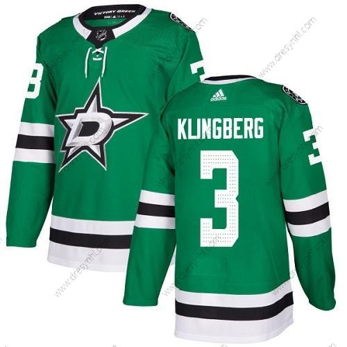 Adidas Dallas Stars #3 John Klingberg Zelená Domácí dres Autentické Sešitý NHL dres – Juniorské