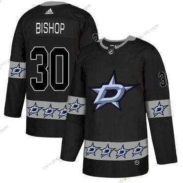 Adidas Dallas Stars #30 Ben Bishop Černá Tým Logos dres – Pánské