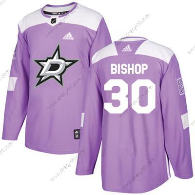 Adidas Dallas Stars #30 Ben Bishop Nachový Autentické Bojuje proti rakovině Sešitý NHL dres – Juniorské