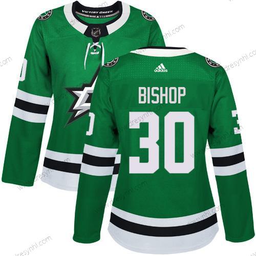 Adidas Dallas Stars #30 Ben Bishop Zelená Domácí dres Autentické Sešitý NHL dres – Dámské