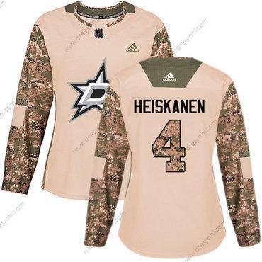 Adidas Dallas Stars #4 Miro Heiskanen Camo Autentické 2017 Veterans Day Sešitý NHL dres – Dámské