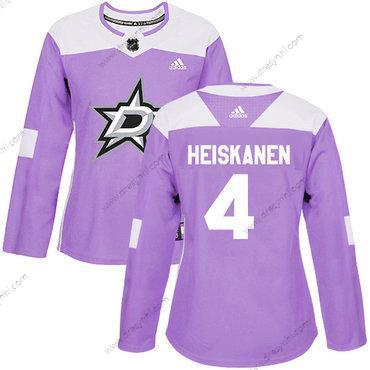 Adidas Dallas Stars #4 Miro Heiskanen Nachový Autentické Bojuje proti rakovině Sešitý NHL dres – Dámské