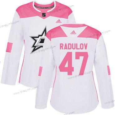 Adidas Dallas Stars #47 Alexander Radulov Bílý Růžový Autentické Sešitý NHL dres – Dámské