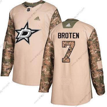 Adidas Dallas Stars #7 Neal Broten Camo Autentické 2017 Veterans Day Sešitý NHL dres – Pánské