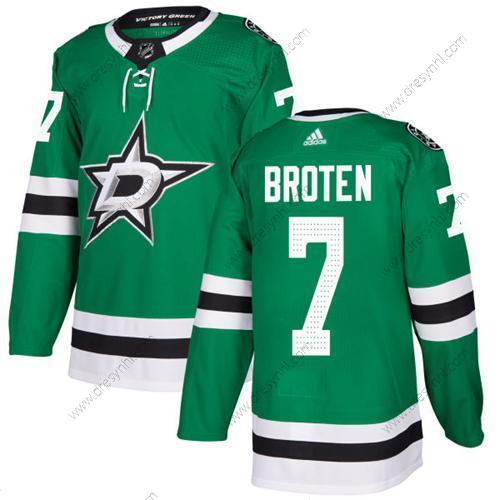 Adidas Dallas Stars #7 Neal Broten Zelená Domácí dres Autentické Sešitý NHL dres – Pánské