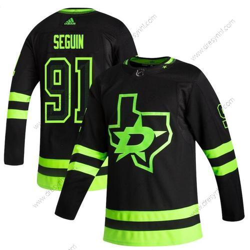 Adidas Dallas Stars #91 Tyler Seguin Černá 2020-21 Obrácený Retro Náhradní NHL dres – Pánské