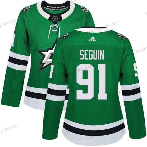 Adidas Dallas Stars #91 Tyler Seguin Zelená Domácí dres Autentické Sešitý NHL dres – Dámské