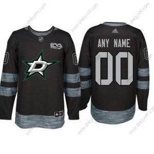 Adidas Dallas Stars Personalizované Černá 1917-2017 100th Výročí Sešitý NHL dres