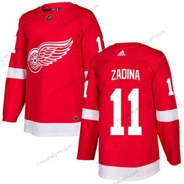 Adidas Detroit Red Wings #11 Filip Zadina Červené Domácí dres Autentické NHL dres – Pánské